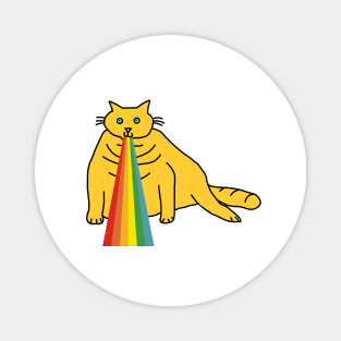 Animals with Rainbow Puke Chonk Cat Magnet